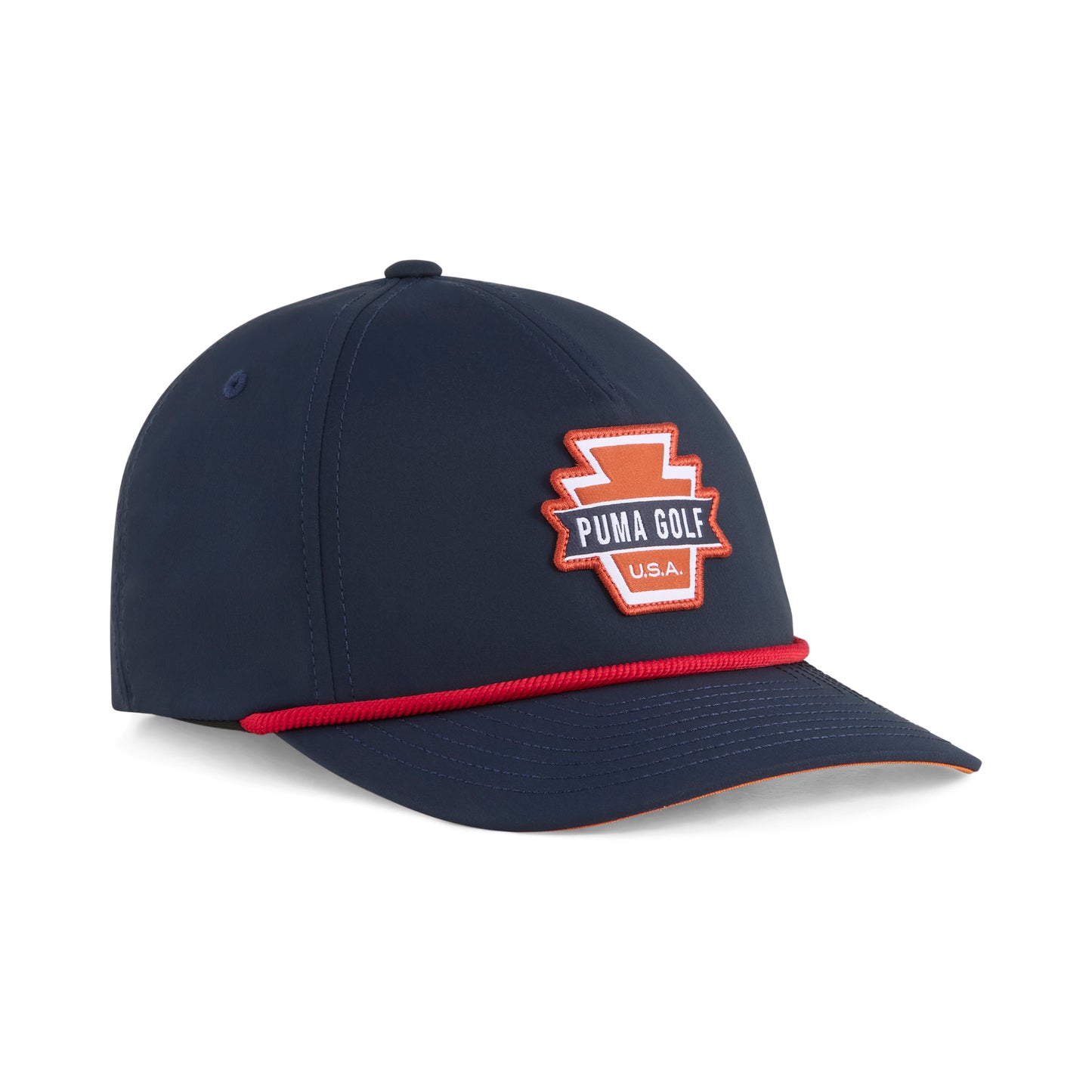 Deep Navy / Red Fire