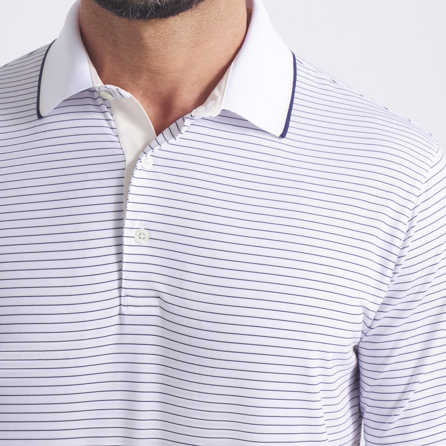 MATTR Elevated Stripe Golf Polo