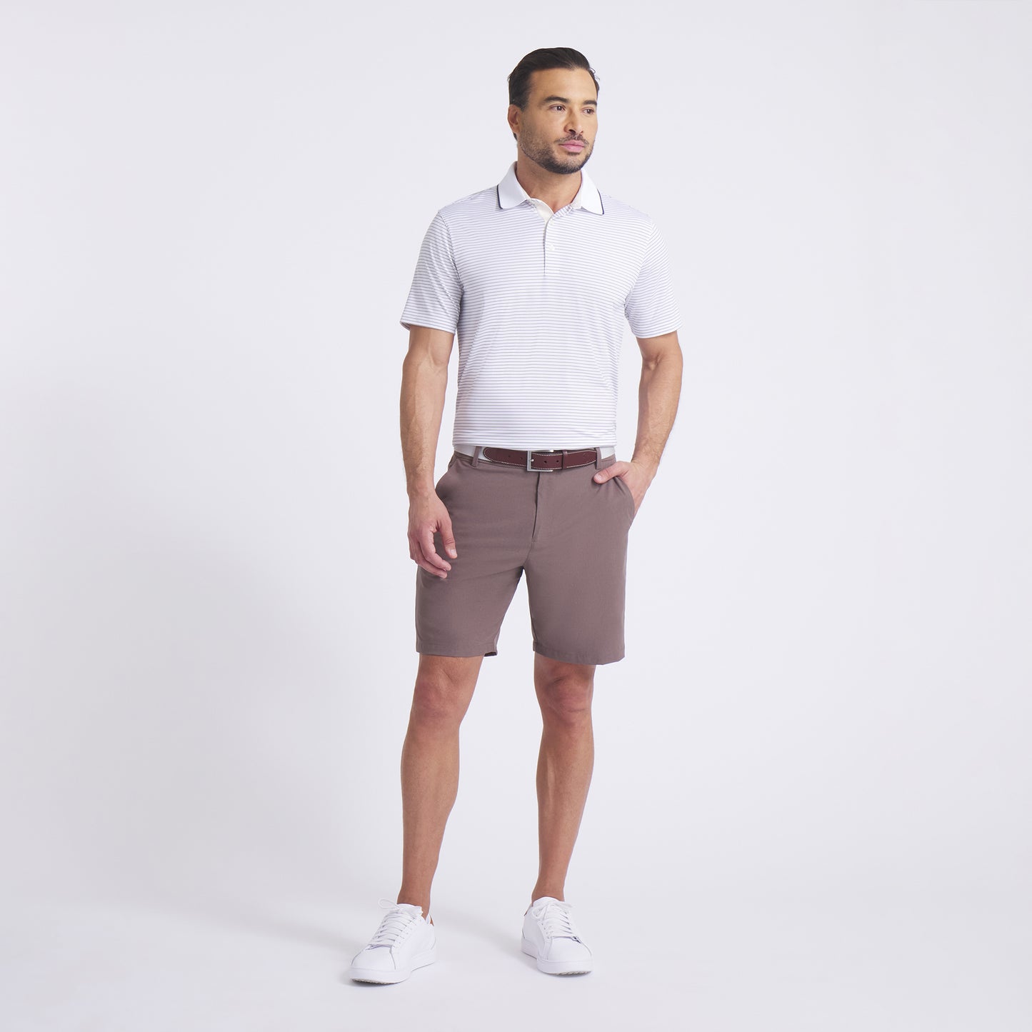 MATTR Elevated Stripe Golf Polo