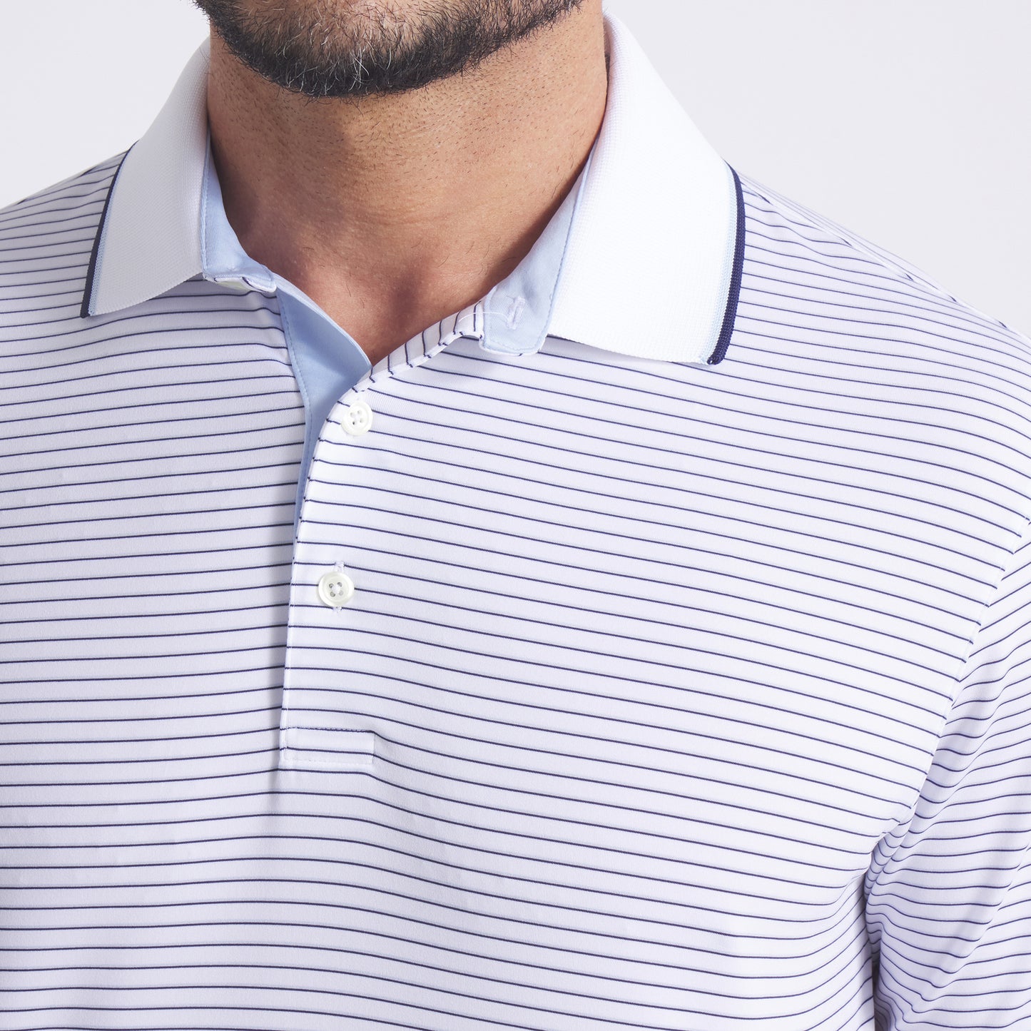 MATTR Elevated Stripe Golf Polo