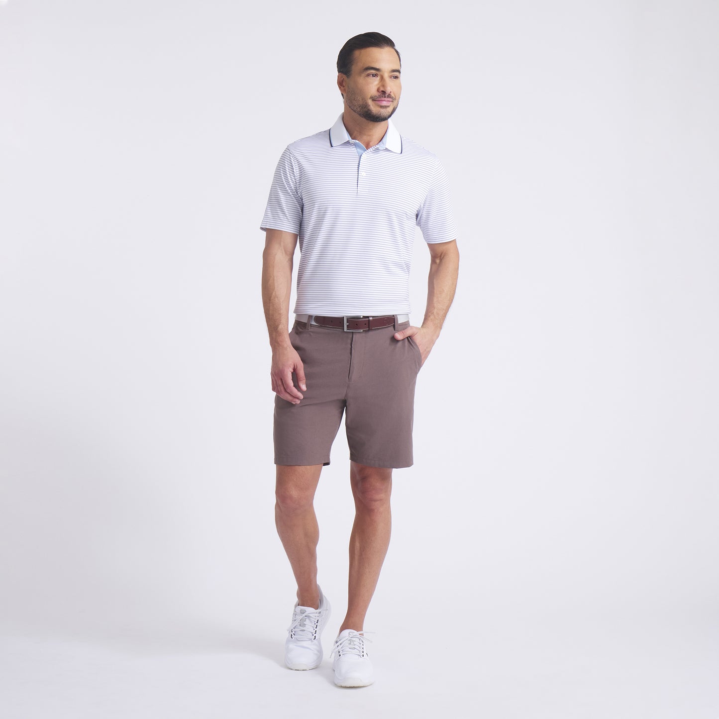 MATTR Elevated Stripe Golf Polo
