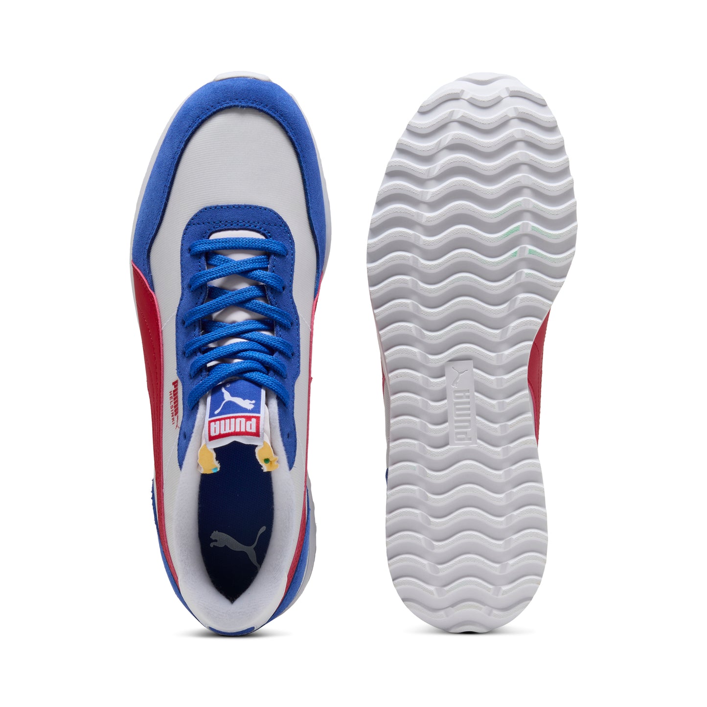 Puma White / Strong Red / Festive Blue