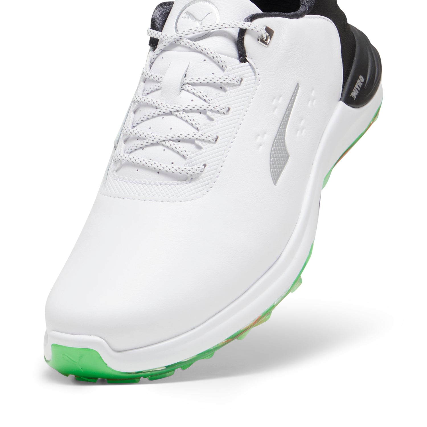 Puma White / Puma Black / Fluro Green Pes